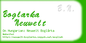 boglarka neuwelt business card